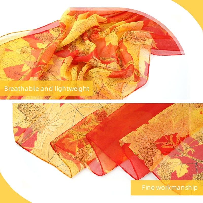 E-Clover Women Soft Floral Print Shawl Chiffon Sheer Scarf - Image 2